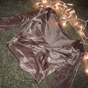 Velvet crop top